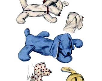Buchstabe A 6588 schlafender WELPE Hund Muster Spielzeug Stofftier oder Pyjama Tasche Perro Cane 16&quot;