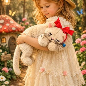 Modello di cucito per gatto addormentato NON STAMPATO Advance 6931 Giocattolo Peluche / Borsa per pigiama Pdf LETTERA