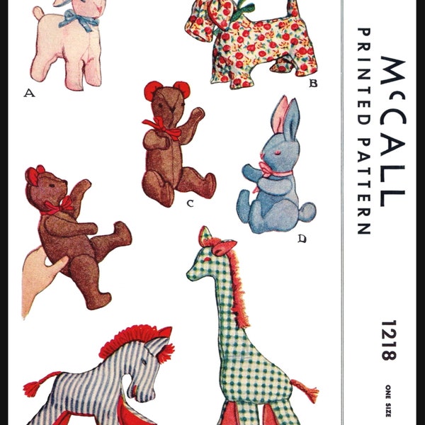 Letter 1218 Pattern 6 Stuffed Toys Lamb Giraffe Dog Bunny Teddy Bear Zebra 4.5"-9"