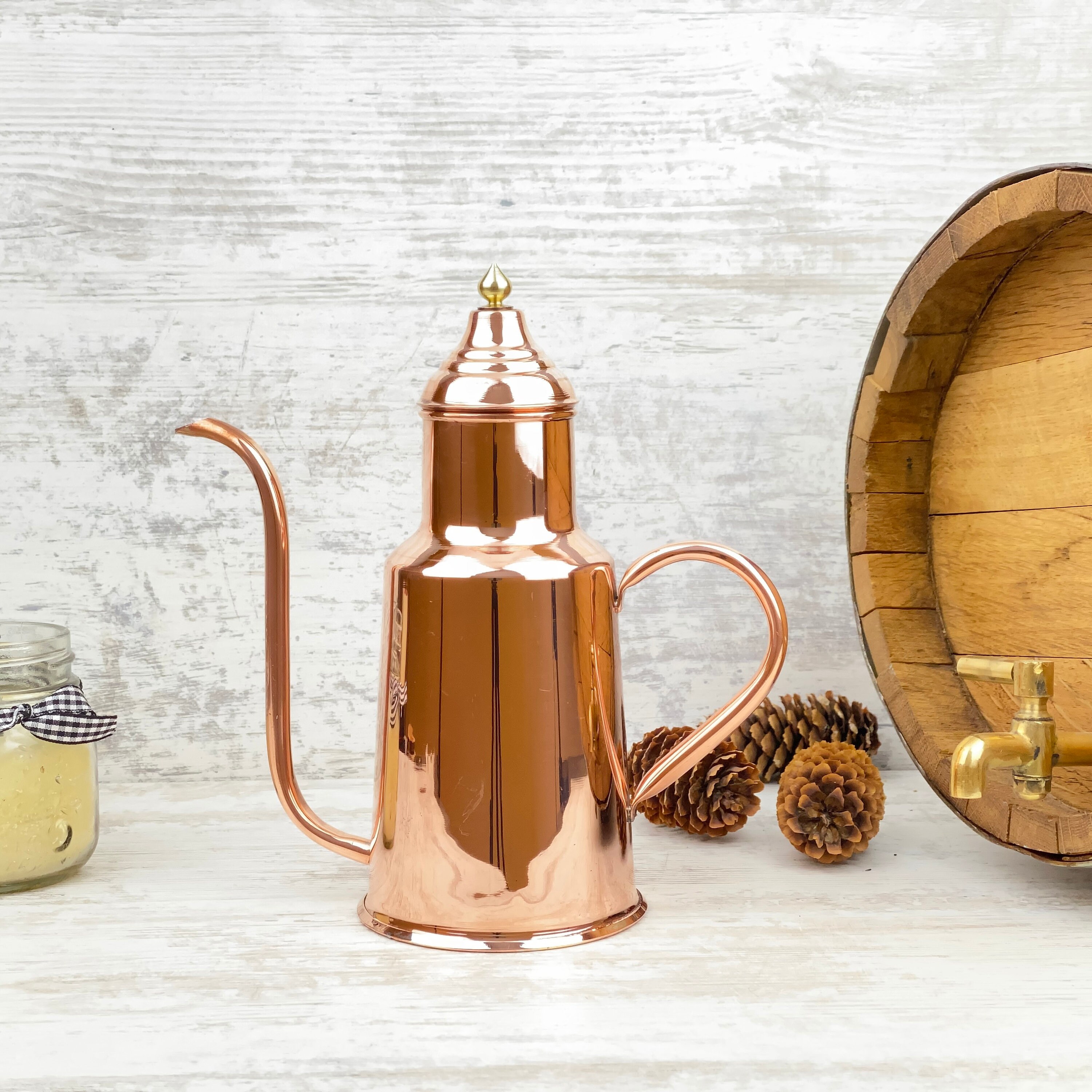 copper olive oil bottle