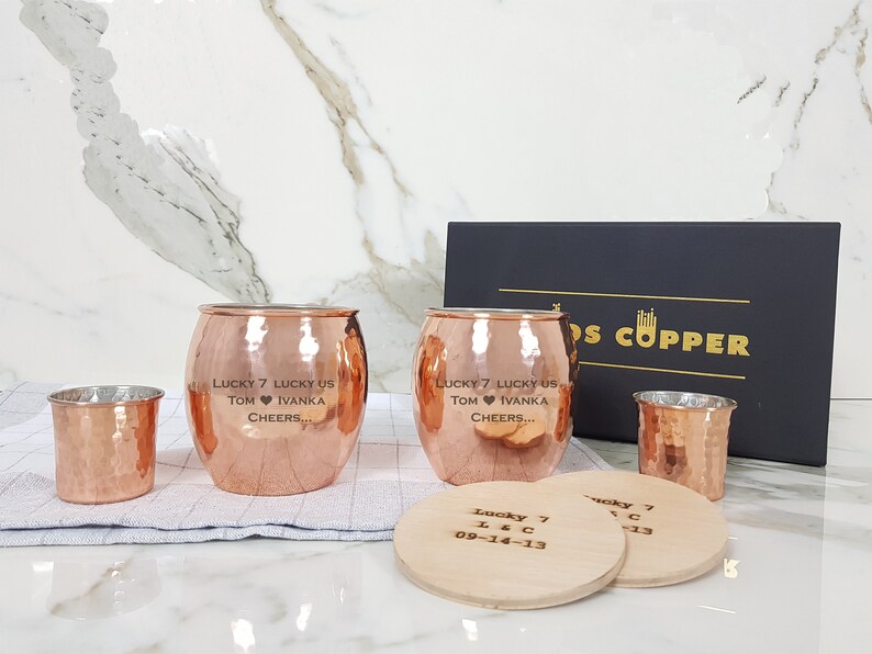 Personalized Moscow Mule Mug Set 7th Anniversary Gift for Etsy