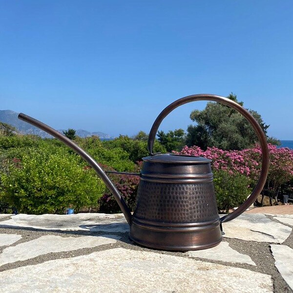 Copper Watering Pot, Outdor Watering Can, Flower Watering Pot, Outdoor Watering Decor, Retro Watering Can, Copper Pitcher, Copper Can