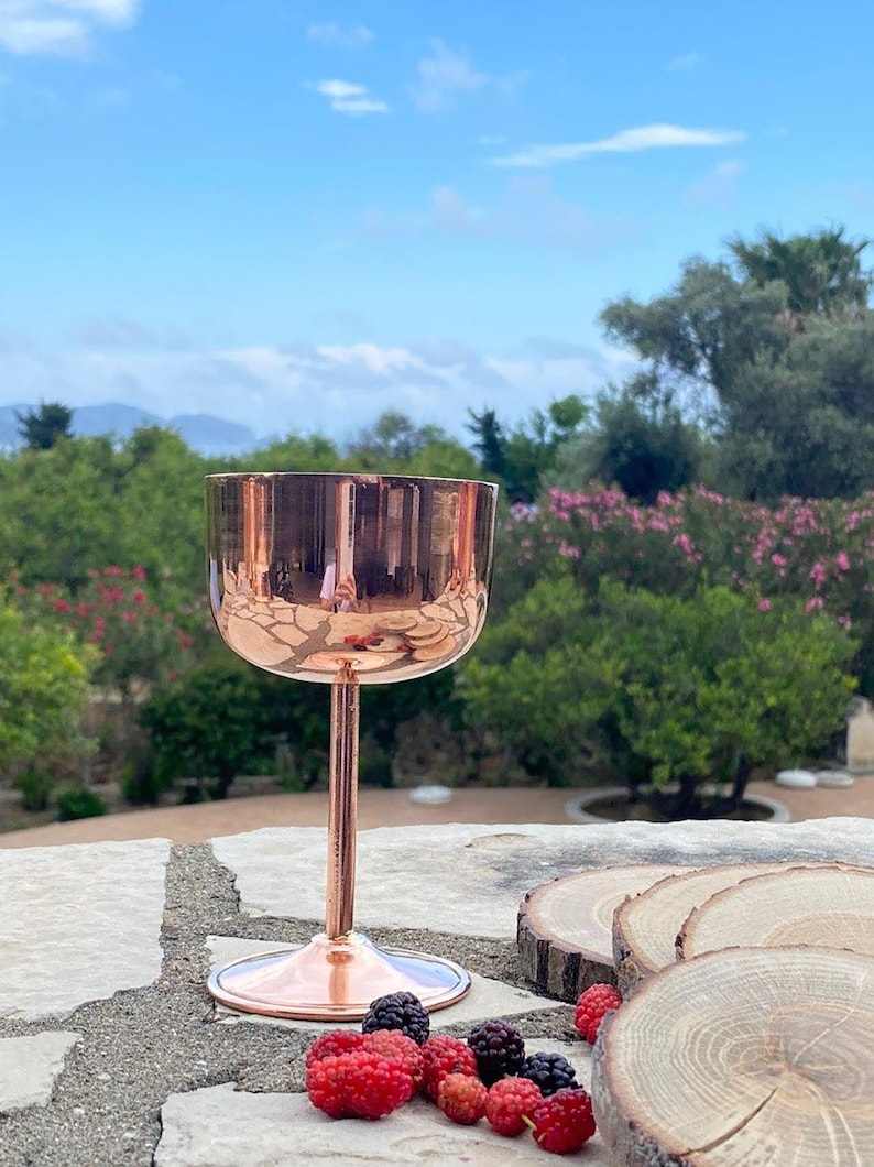 Copper wine tumbler Copper Wine Glass Bridesmaid tumbler 7th anniversary gift Copper anniversary personalized gift for Bridesmaid gift