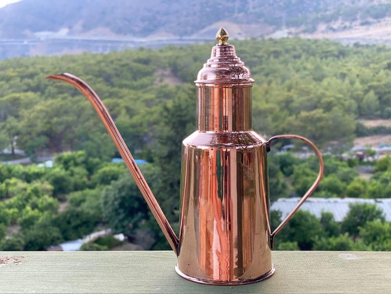 copper olive oil bottle