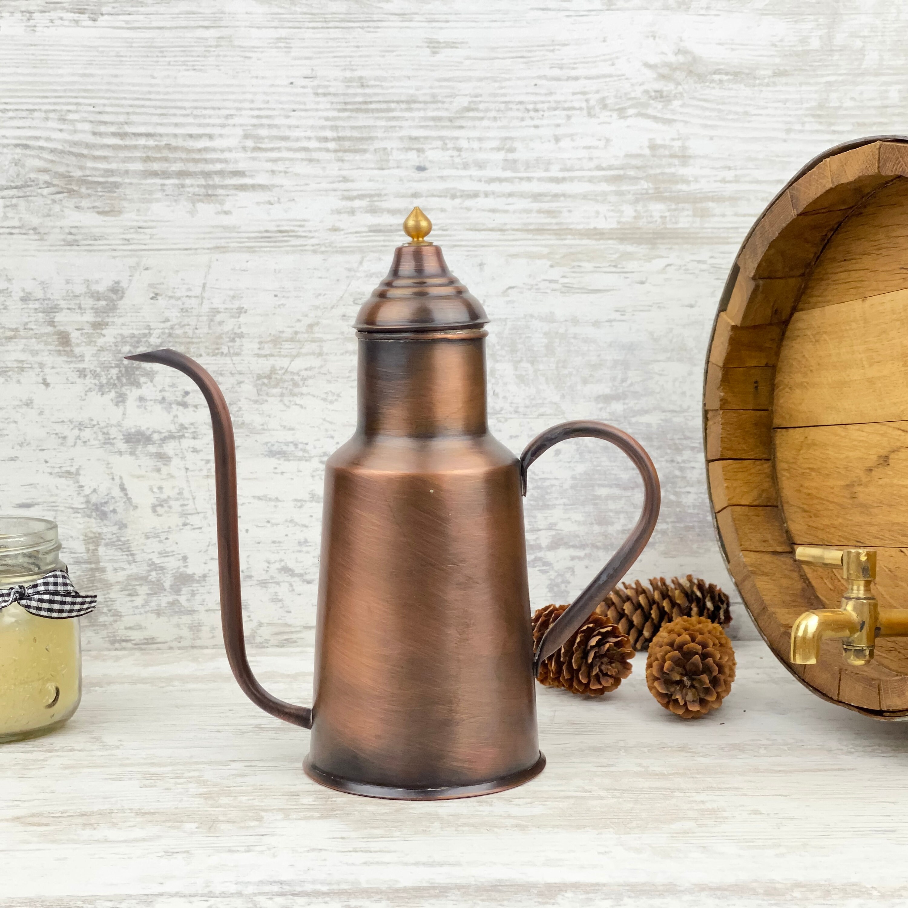 Copper Kitchen Decor Copper Oil Bottle Copper Olive Oil Etsy