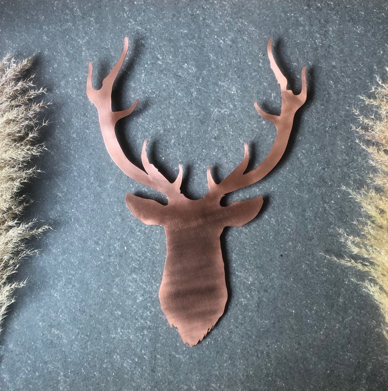 Copper Deer Wall Decor Copper Wall Art Halloween Decor Deer Etsy