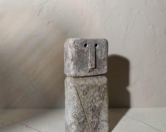 Primitive Statue Stone sculpture, handcrafted ornament Garden Decor Birthday gift ideas.