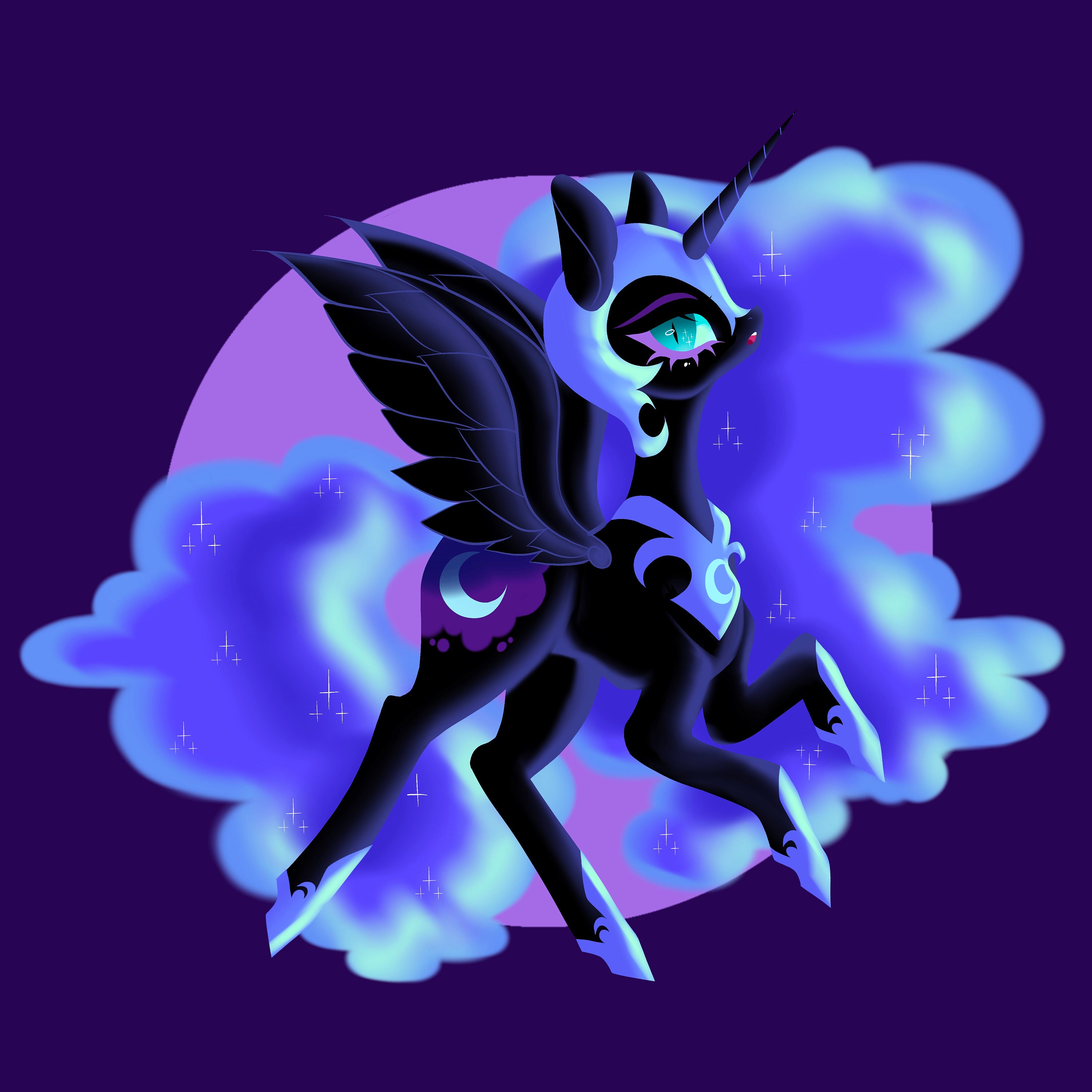 Nightmare Moon My Little Pony Art Print Etsy nightmare-moon-my-little-pony-art-print-etsy