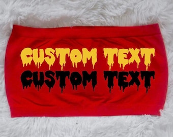 Custom College Drippy Bandeau, Bed Party Gift, Graduation Gift, College Merch, College Apparel, College Gifts, Custom College Merch