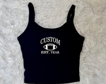 Custom College Bed Party Football Tank, Bed Party Gift, Graduation Gift, College Merch, College Apparel, College Gifts, Custom College Merch