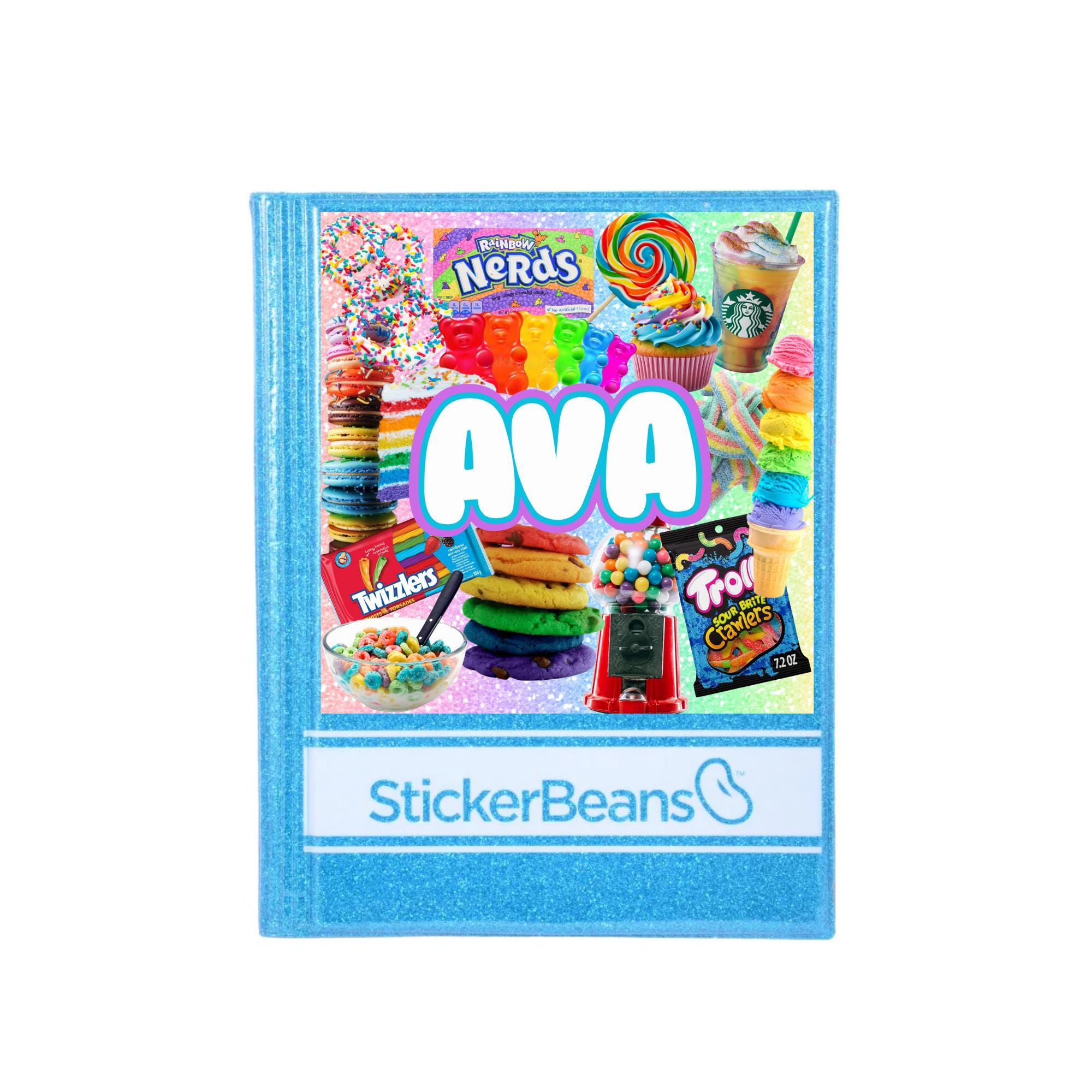 Custom Name/Print Stickerbeans Book COVER ONLY | Custom Camp |Stickerbean | Stickerbean Book| Sleepaway Camp | Visiting Day | Bunk Junk |