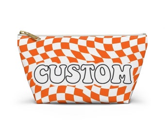 Custom College Makeup Bag, Shadow Text, Custom College Gift, Bed Party Gifts, Bed Party, Graduation Gift, College Custom Pouch, College Gift