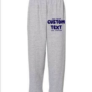 Custom College Puffy Wide Leg Sweatpants, Custom College , custom college apparel, Custom college merch, college bed party, college sweats