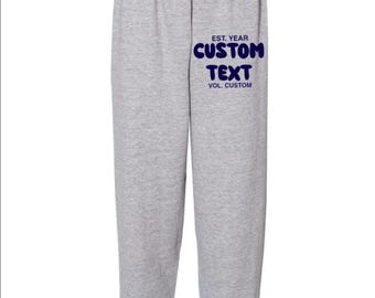 Custom College Puffy Wide Leg Sweatpants, Custom College , custom college apparel, Custom college merch, college bed party, college sweats