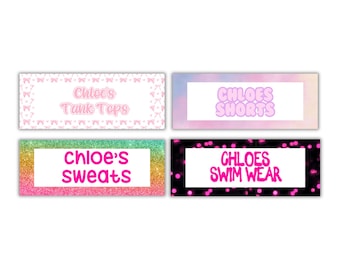 Custom Name/Print Camp Bin Labels  | Custom Camp | Camp Mail | Camp Stationery | Sleepaway Camp | Visiting Day | Bunk Junk |