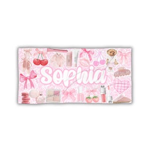 Girls Predesigned Camp Towel | Custom Camp Clothes | Sleepaway Camp | Bunk Junk | Visting Day | Camp Items| Custom Camp | Kids Gifts