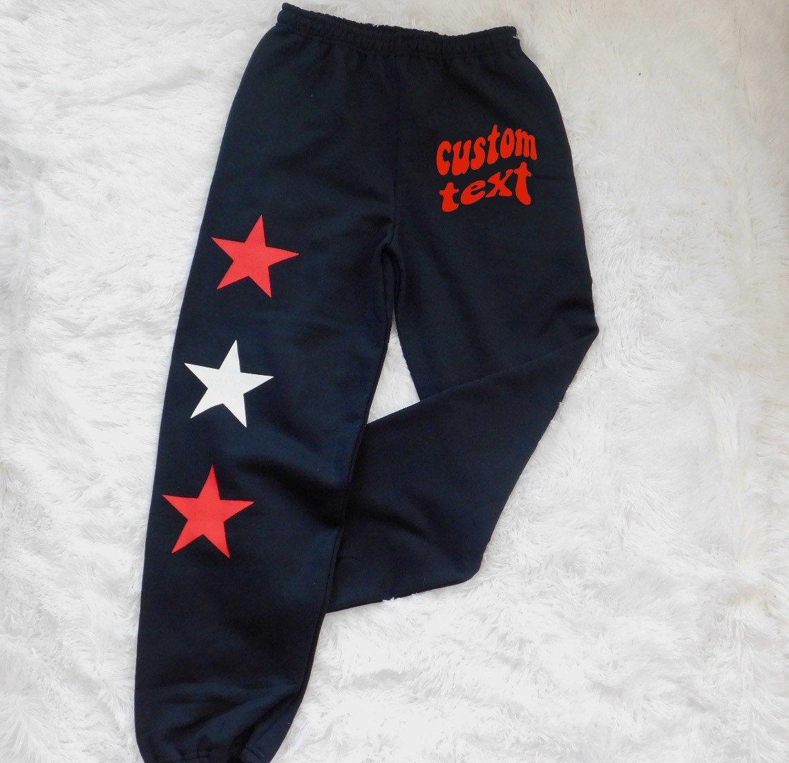 Down the Leg Custom Logo Sweatpants Etsy