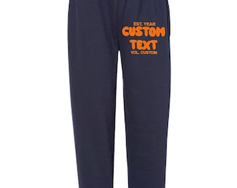 Custom College Puff Wide Leg Sweatpants, Custom College, college apparel, college merch, college bed party, college sweatpants, College PJs