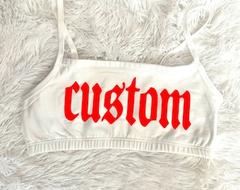 Custom College Crop Top, Custom College, College merch, college top, Bed Party, Graduation Gift, Gameday, Sorority, Logo, Bed Party Gift