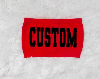 Custom College Bandeau, Bed Party Gift, Graduation Gift, College Merch, College Apparel, College Gifts, Custom College, college crop top