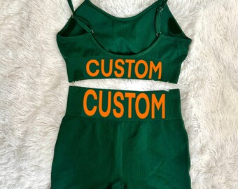 Custom college set, College Gameday outfit, Custom College Merch, Bed party College, College workout set, College acceptance gift, Trendy