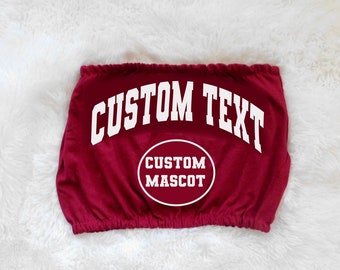 Custom College Bubble Tube Top, Bed Party Gift, Graduation Gift, College Merch, College Apparel, College Gifts, Custom College Merch
