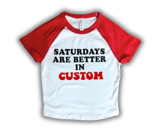 Custom College Baby Tees, Custom College Merch,Bed Party Gift, Graduation Gift, College Merch, College Apparel, College Gifts, College Crop