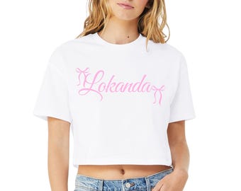 CUSTOM CAMP Script Bow Tee | Sleepaway Camp Tee | Sleepaway Camp Gifts | Camp Bunk | Bunk Junk | Visiting Day | Customized Camp Clothing