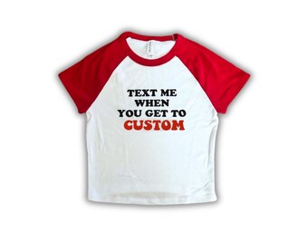 Custom College Baby Tees, Custom College Merch,Bed Party Gift, Graduation Gift, College Merch, College Apparel, College Gifts, College Crop