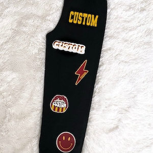 CUSTOM COLLEGE- Assorted patches sweats