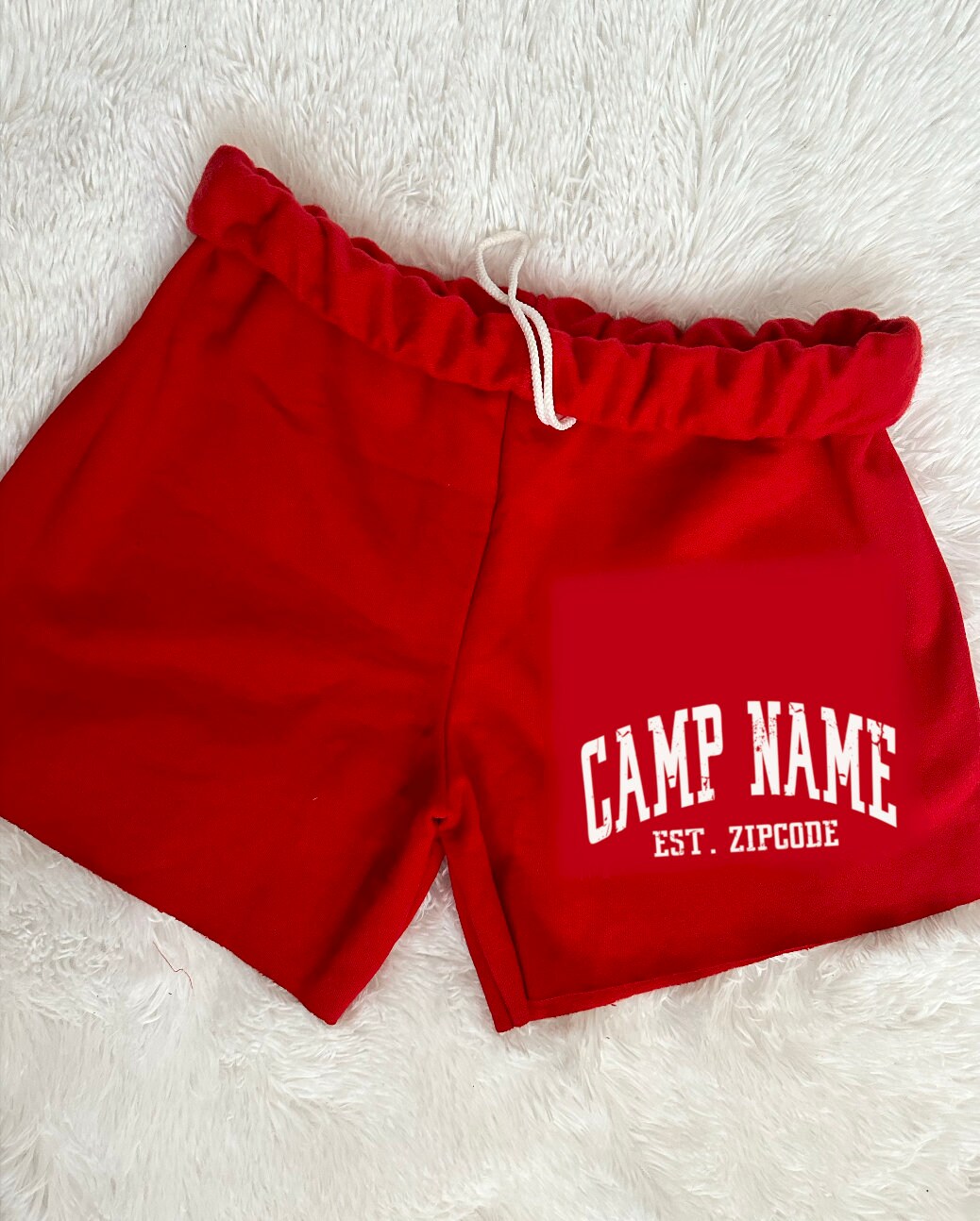 CUSTOM CAMP Vintage Sweat Shorts | Sleepaway Camp | Sleepaway Camp Gifts | Camp Bunk | Bunk Junk | Visiting Day | Customized Camp Clothing
