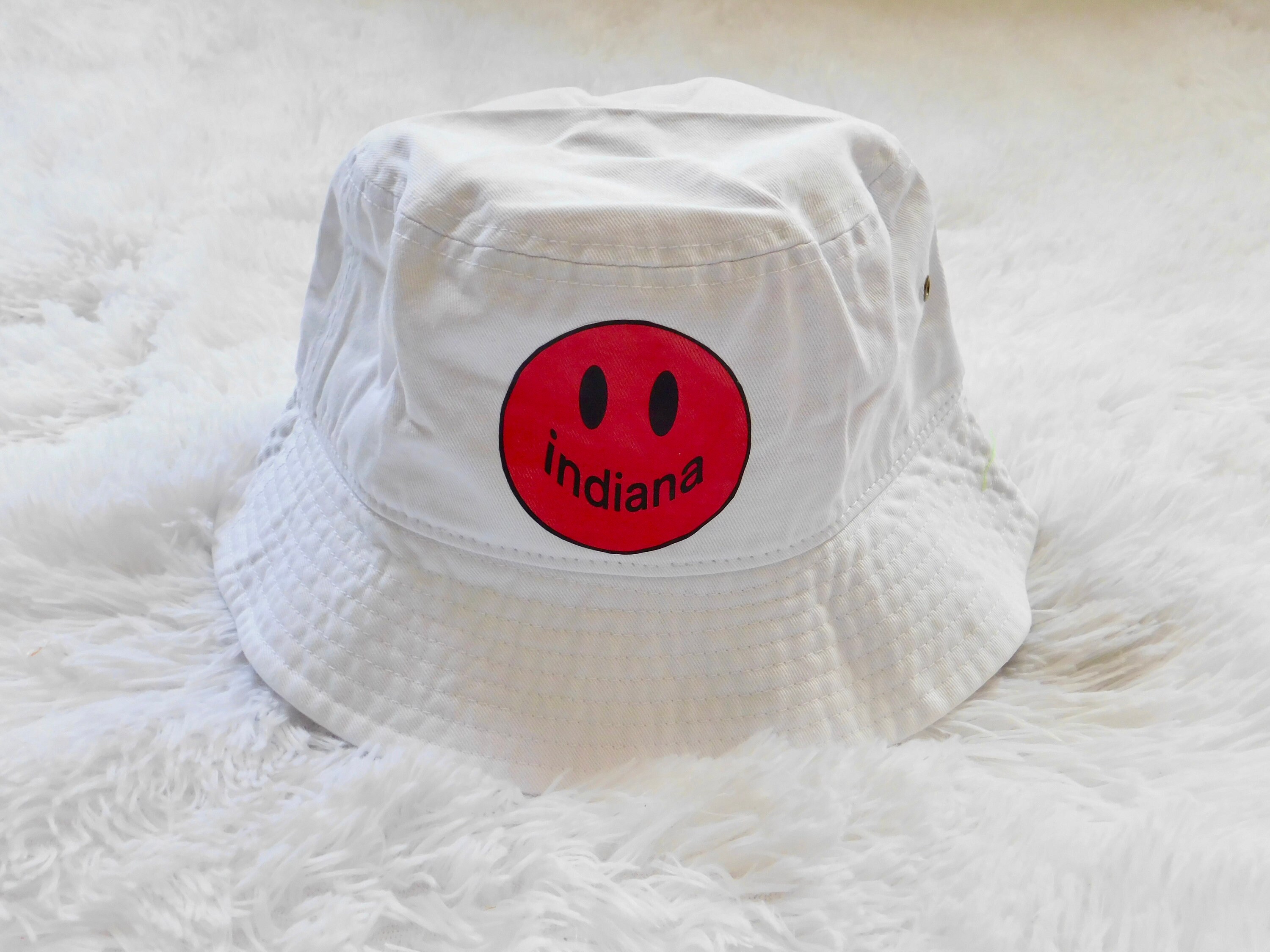 CUSTOM COLLEGE Smiley Bucket Hat - Etsy 