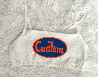 Custom College crop top, Custom College, College merch, gameday, college top, Mascot, Bed Party, Grad Gift, Gameday, Logo, Bed Party Gift
