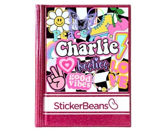 Custom Name/Print Stickerbeans Book COVER ONLY | Custom Camp |Stickerbean | Stickerbean Book| Sleepaway Camp | Visiting Day | Bunk Junk |