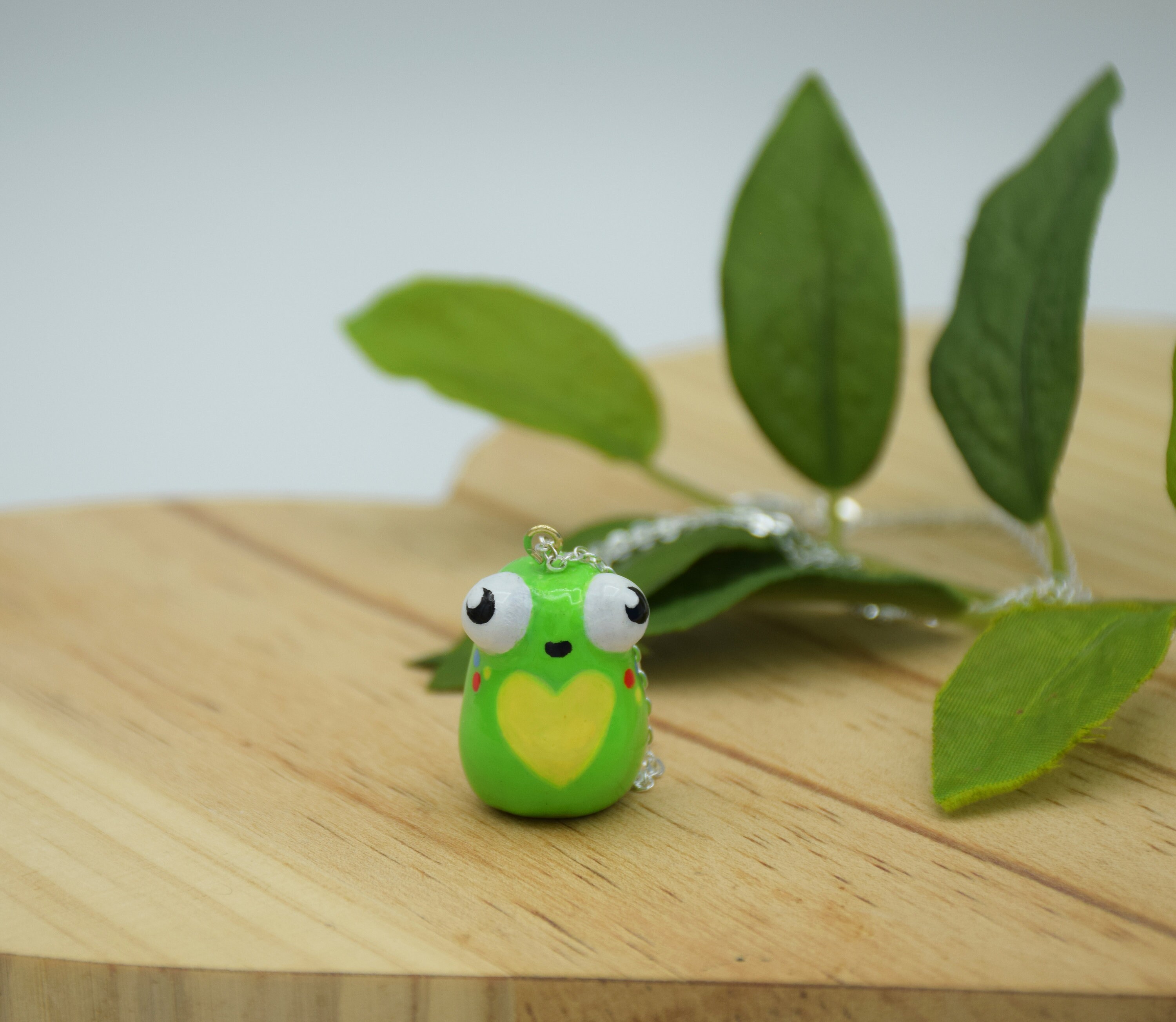 Polymer clay Frog necklace Colorful Frog pendant Cute gift Etsy