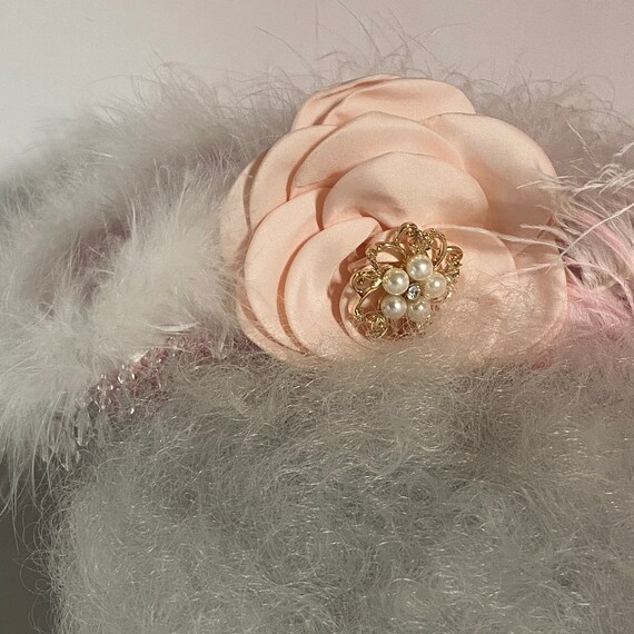 Tricorn Pink Rococo Powdered Wig Peruke 