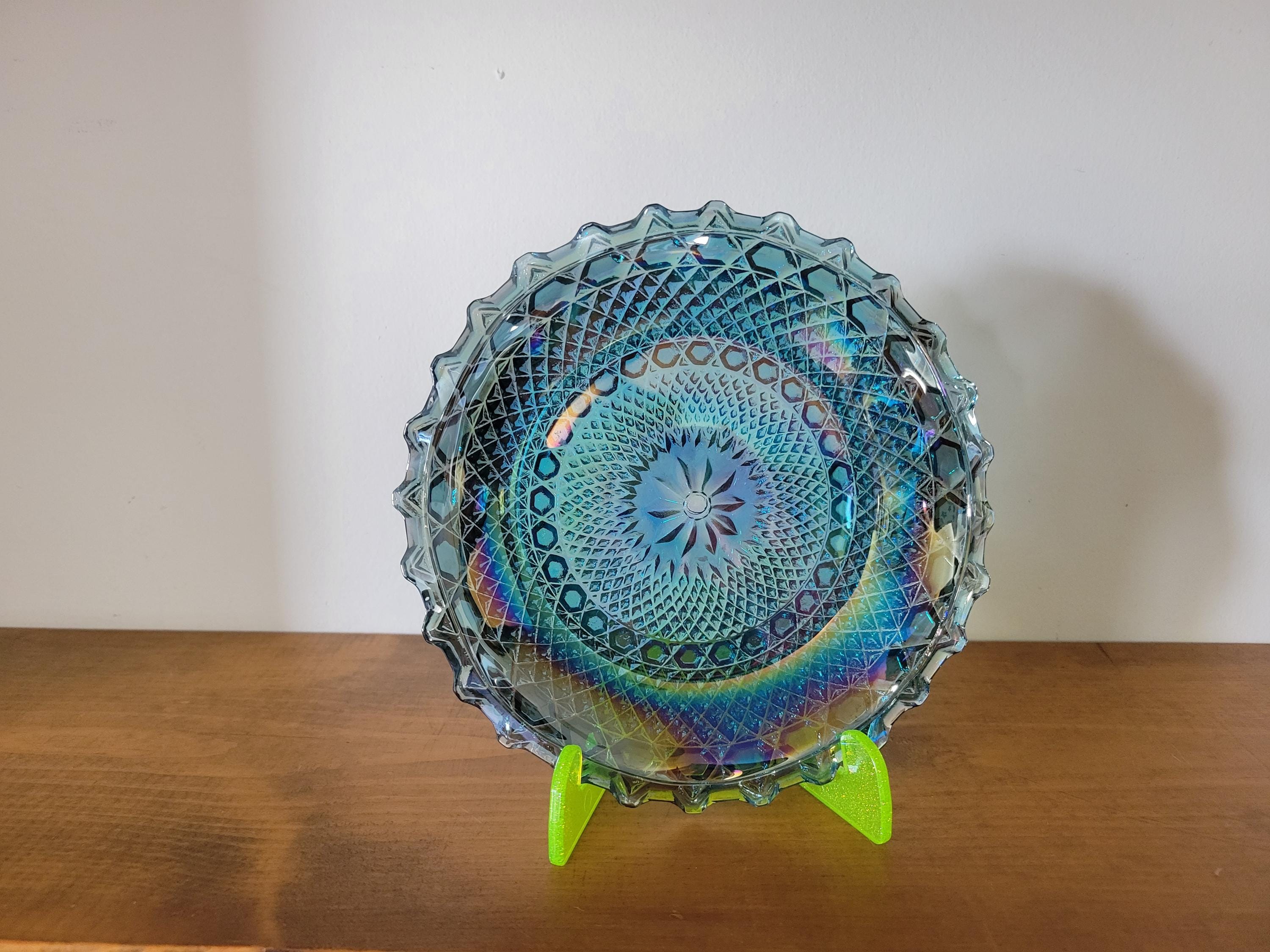 Blue Carnival Glass Indiana - Etsy