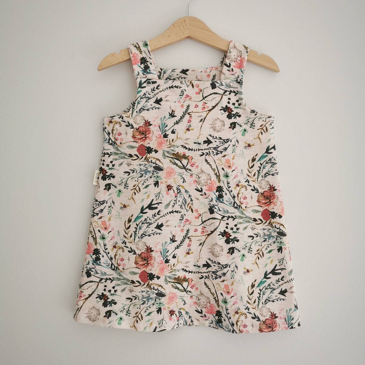 Organic Baby Pinafore Dress: Floral Blush | Etsy