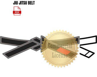 Jiu Jitsu Belt Stained Glass Pattern PDF Download / Martial Arts / Suncatcher / Window Hanging / Beginner