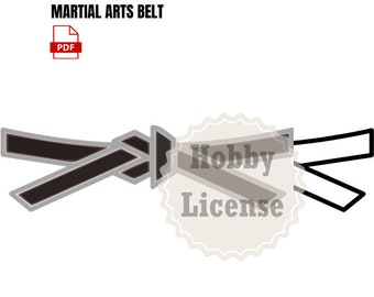 PDF Martial Arts Belt Judo, Karate, Aikido, Hapkido, Taekwondo, Kung Fu, MMA Stained Glass Pattern / Suncatcher / Wall Hanging / Window Art