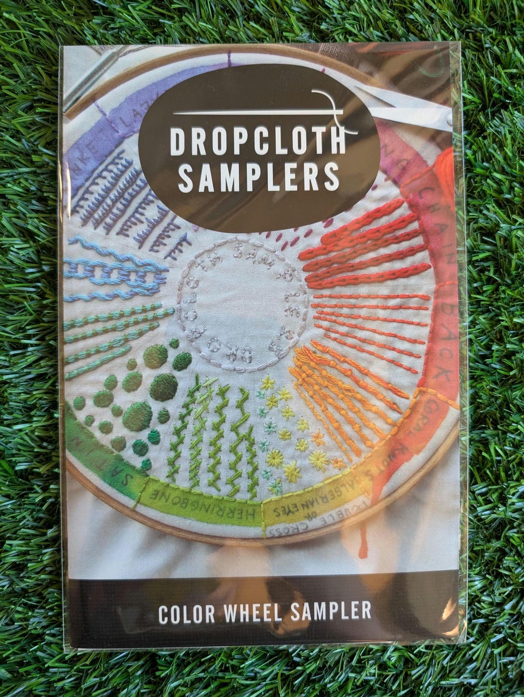 Wheel Sampler Dropcloth Samplers Color Wheel Sampler Printed Fabric for Embroidery - Etsy