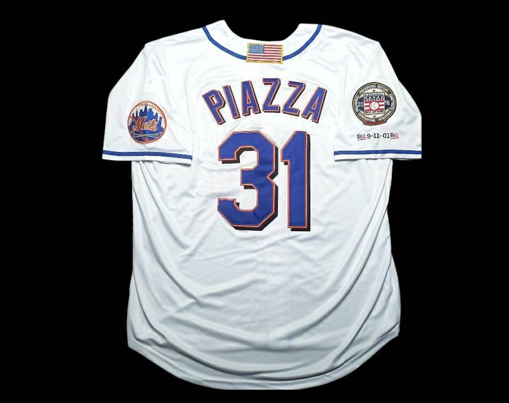 Mike Piazza Baseball Jersey New York Mets 2001 Throwback Stitched