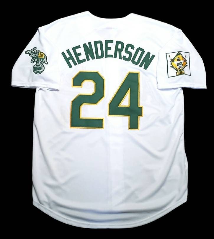 Men's Oakland Athletics 24 Rickey Henderson Personalized 3d Baseball Jersey  54 - Teeruto