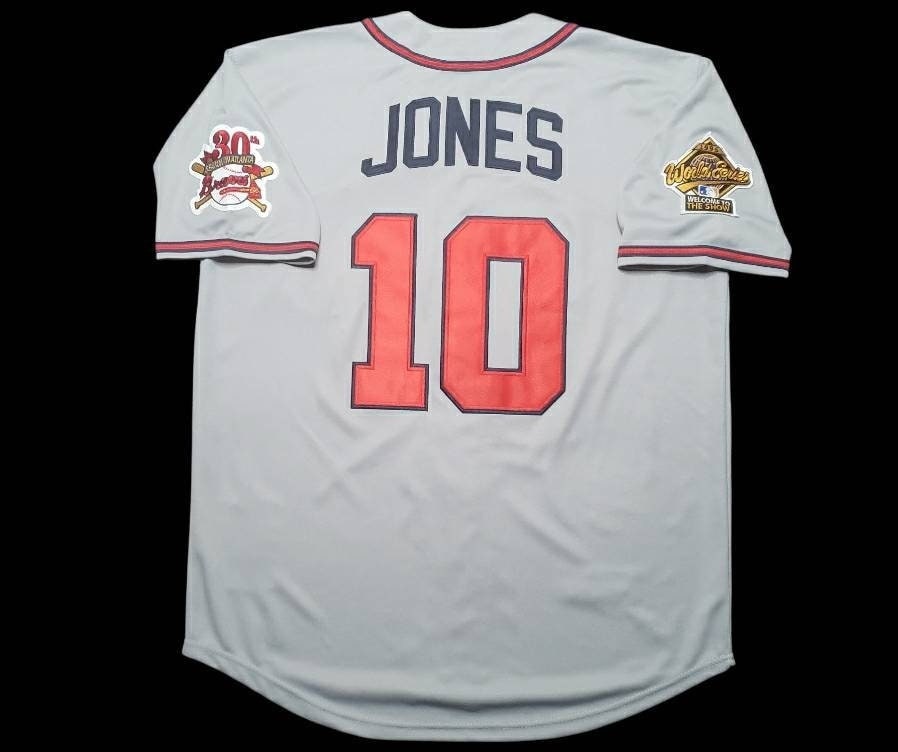 Andruw Jones Autographed Atlanta Braves (Blue #25) Custom Jersey