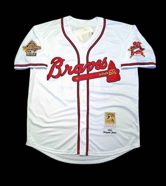 XclusiveTreasures Chipper Jones Jersey Atlanta Braves 1995 World Series Throwback Stitched Birthday/Christmas Gift Idea! Limited Time Only Sale!