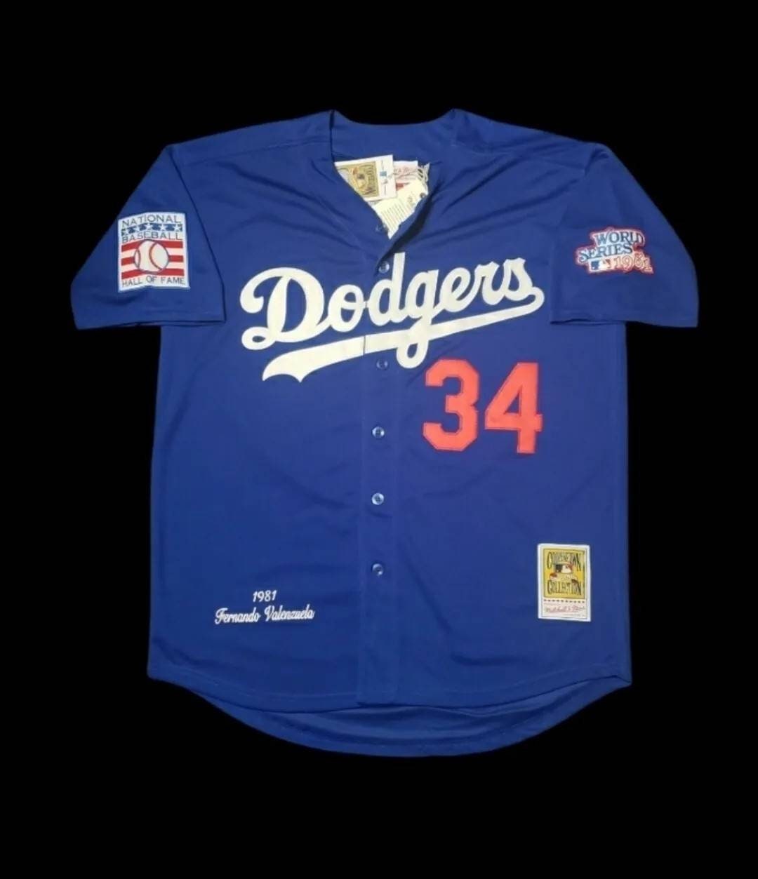 blue fernando valenzuela jersey