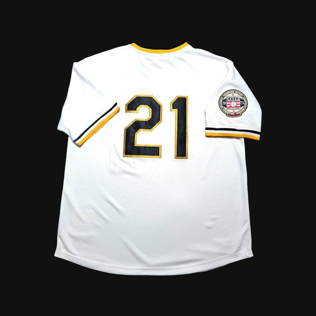 XclusiveTreasures Roberto Clemente Jersey Pittsburg Pirates Stitched with 1973 HOF Patch Birthday/Christmas Present Gift Idea! Sale! Limited Time Only!