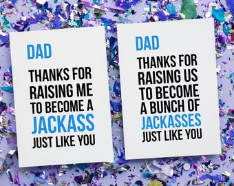 Funny Father's Day Card: Jackass Kids Greeting Card