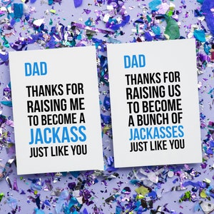 Carte pour enfants idiot de papa, cadeau drôle de fête des pères, cadeau sarcastique de fête des pères, cadeau drôle pour papa, carte de voeux idiote