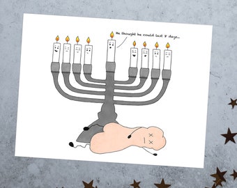 The 8 Days Card, Naughty Hanukkah Gift, Funny Hanukkah Greeting Card, Dirty Hanukkah Card